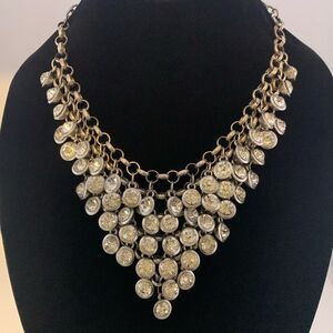 Faux Diamond/Rhinestone Bib Statement Necklace - GORGEOUS!